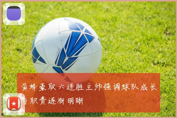 黄蜂豪取六连胜主帅强调球队成长与职责逐渐明晰